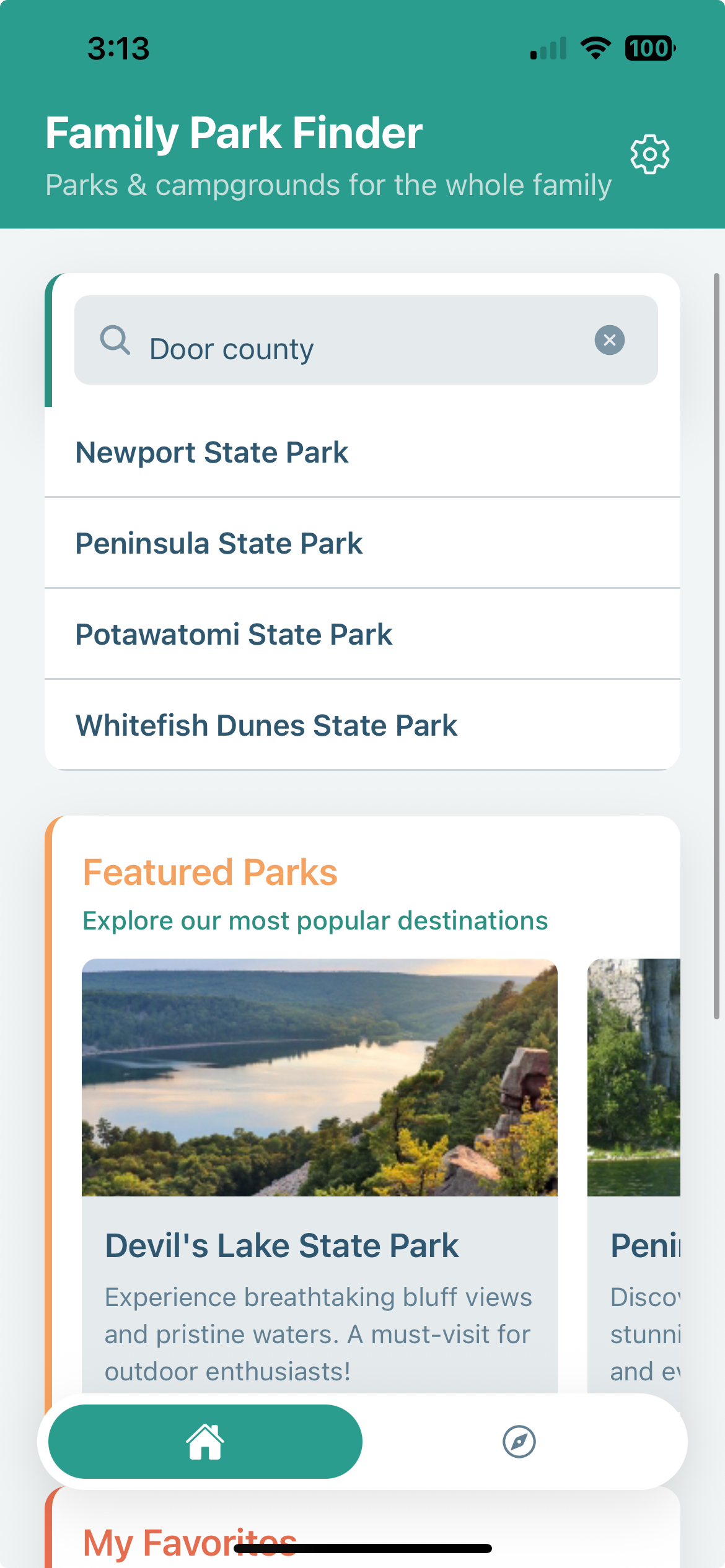 App Screenshot - Search Function